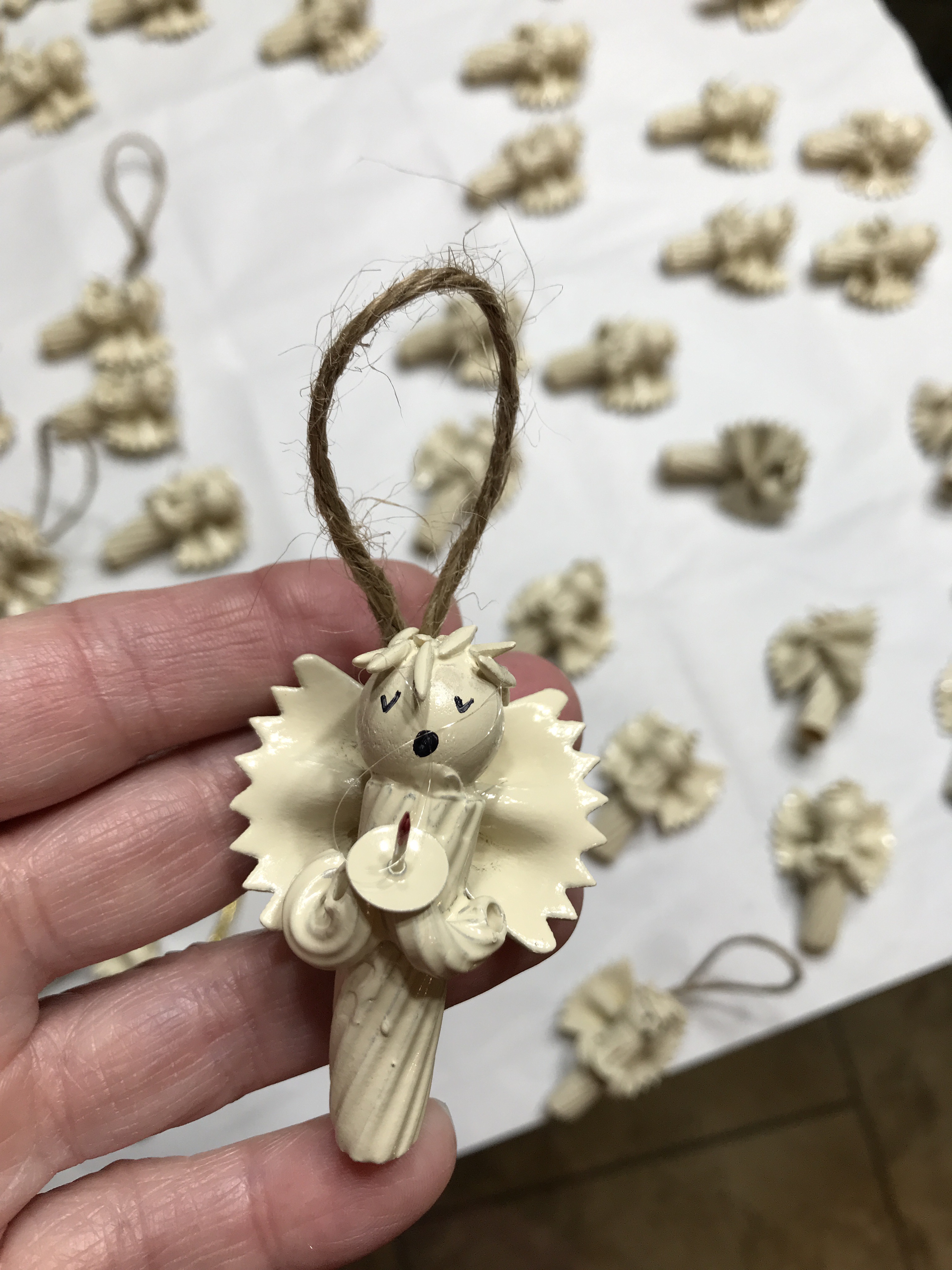 Noodle Angel Christmas Ornaments, Going Out The Door