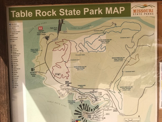 Table Rock State Park Hiking Trail map